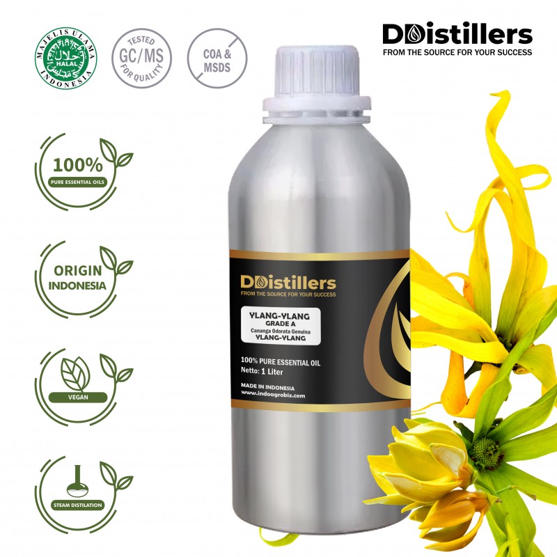 Ylang-Ylang / Kenanga Grade A Essential Oil Pure 100% | Cananga Odorata var. Genuina