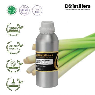 Citronella Ceylon / Sereh Wangi Aster Essential Oil Pure 100% | Cymbopogon/Andropogon Nardus Ceylon de Jong / Sereh Wangi Aster